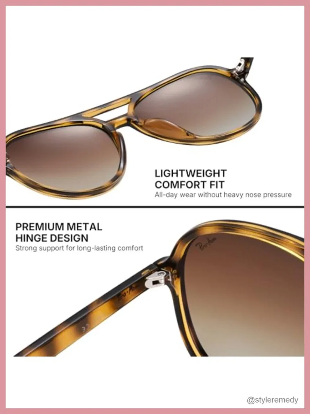 Retro Polarized Aviator Sunglasses for Men Women UV400 Pilot Shades